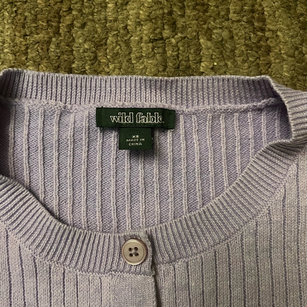 Lilac Ribbed Cardigan - Picture 5 of 5